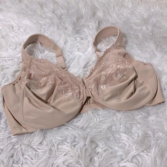 GLAMORISE bra Under Wire Front-Closure Lace detail adjustable straps sz 44D - Picture 8 of 8